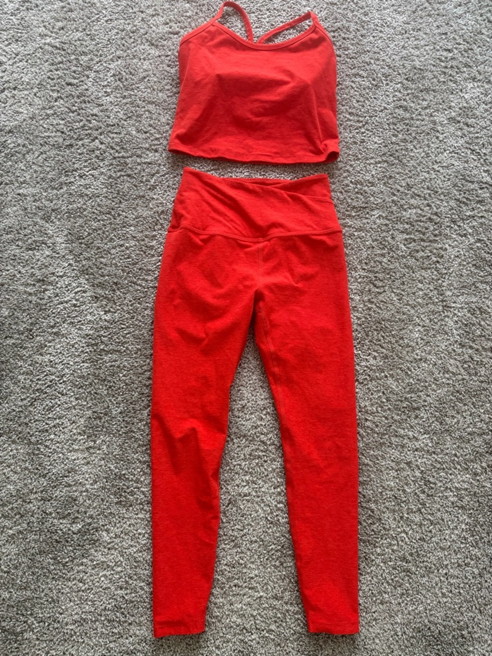 Beyond Yoga Red Crop Tank Top